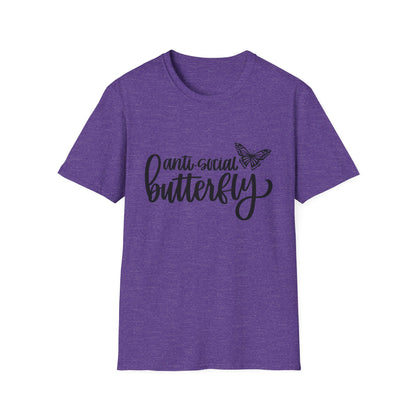 Anti-Social Butterfly Unisex Softstyle T-Shirt - Perfect for Introverts