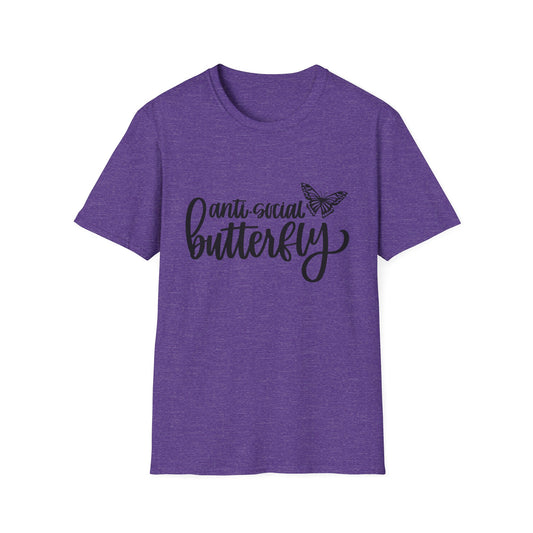 Anti-Social Butterfly Unisex Softstyle T-Shirt - Perfect for Introverts