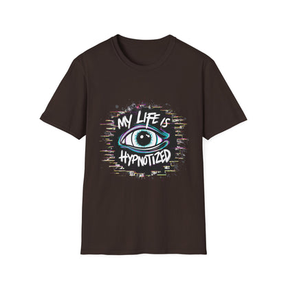 Unisex Hypnotized Eye T-Shirt, Softstyle Tee, Cool Graphic Shirt, Gift for Dreamers, Casual Wear, Trendy Fashion Tee