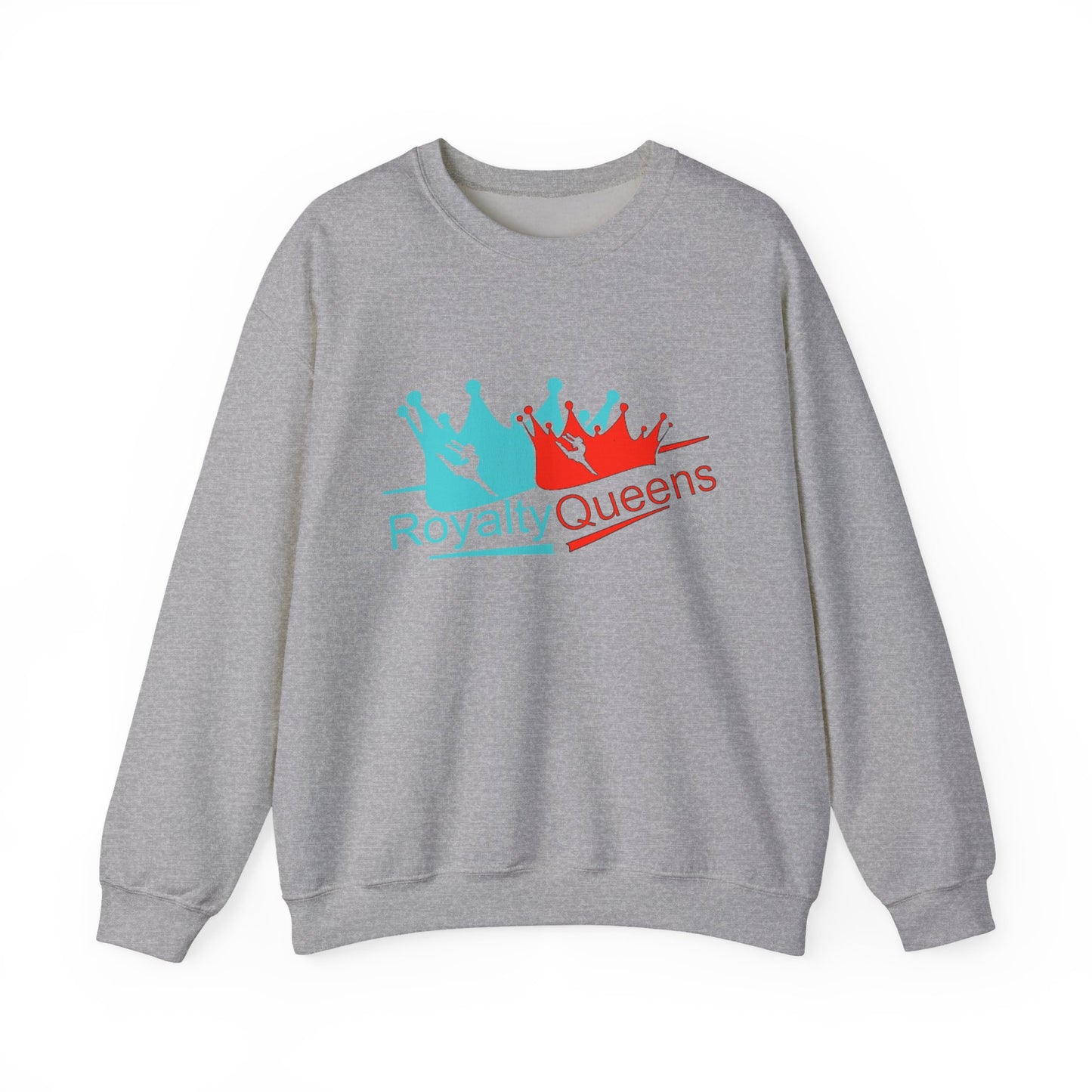 Crewneck Sweatshirt - "Royalty Queens" Colorful Crown Graphic