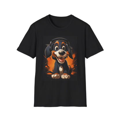 Happy Dog Graphic Unisex Softstyle T-Shirt - Perfect for Dog Lovers