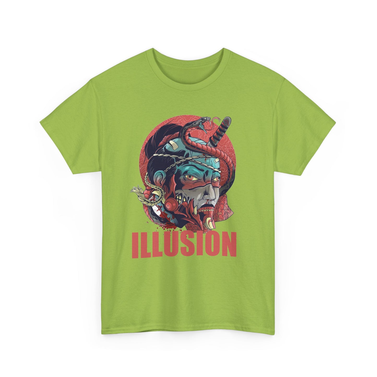 Artistic Unisex Heavy Cotton Tee - 'ILLUSION' Graphic Design