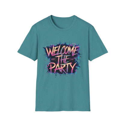Welcome the Party Unisex Softstyle T-Shirt, Party Shirt, Celebration Tee, Casual Wear, Gift for Party Lovers, Festival Clothing