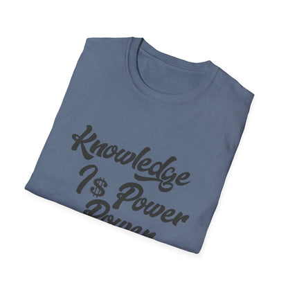 Knowledge Is Power Unisex Softstyle T-Shirt - Stylish Motivational Tee