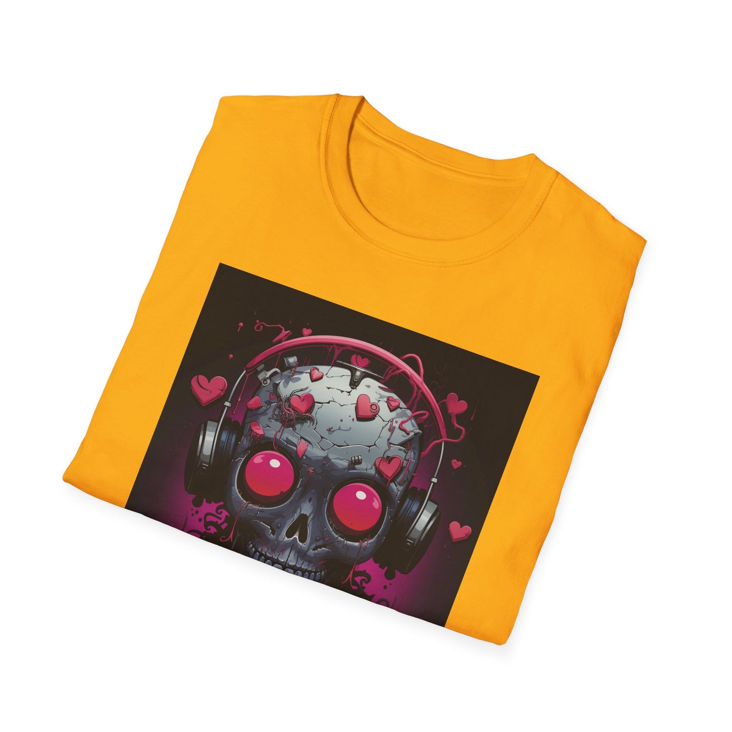 Edgy Skull Graphic T-Shirt with Headphones