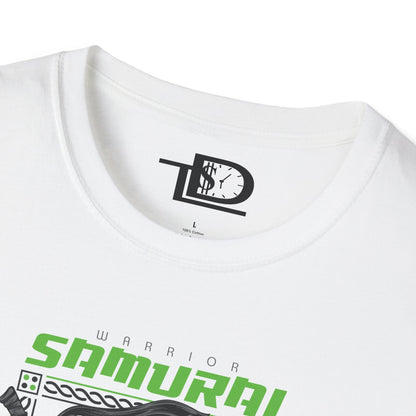 Samurai Graphic Tee, Unisex Softstyle T-Shirt, Anime Casual Wear, Gift for Gamers, Streetwear Fashion, Perfect for Conventions
