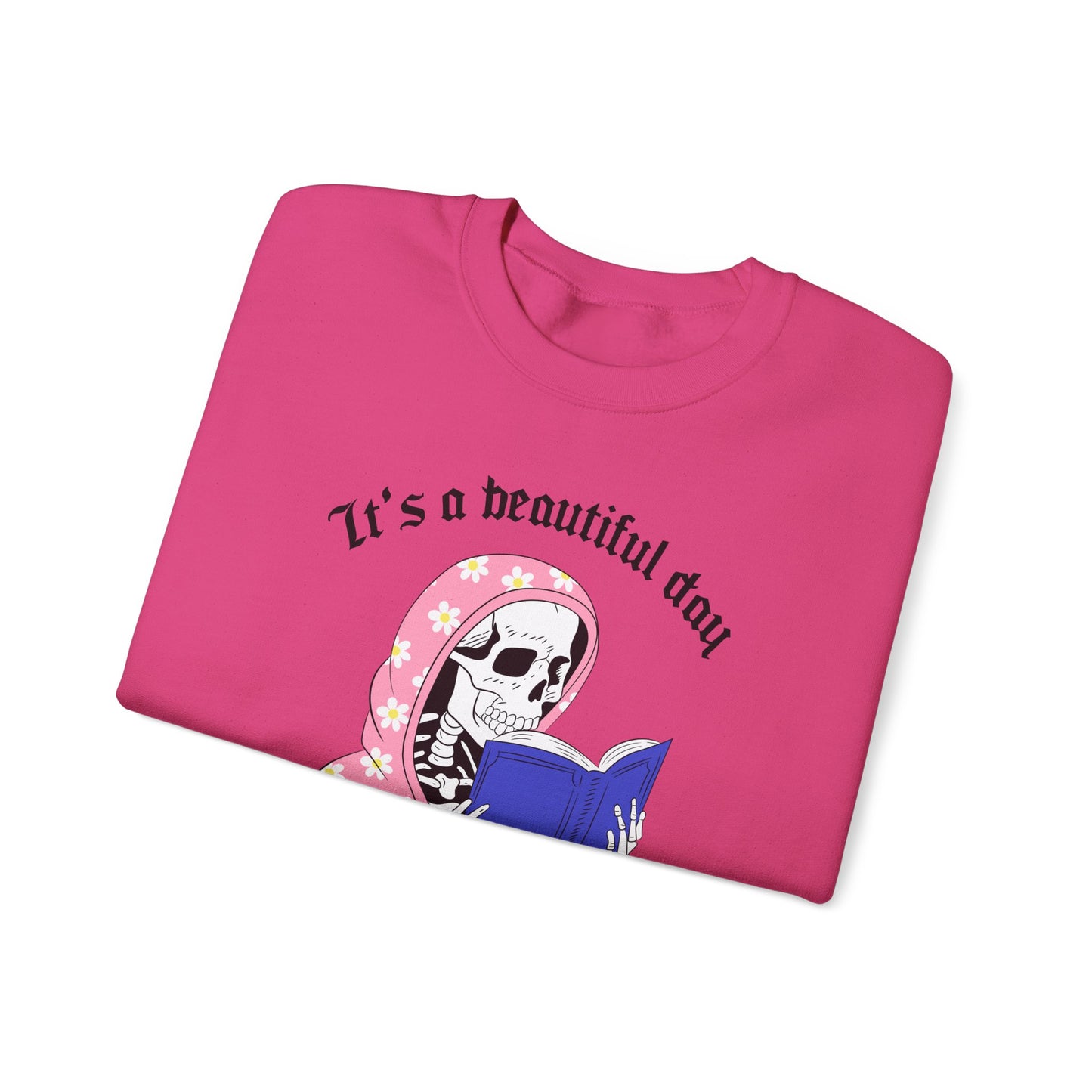 Unisex Heavy Blend™ Crewneck Sweatshirt - "It's a Beautiful Day to Leave Me Alone" Cozy Graphic