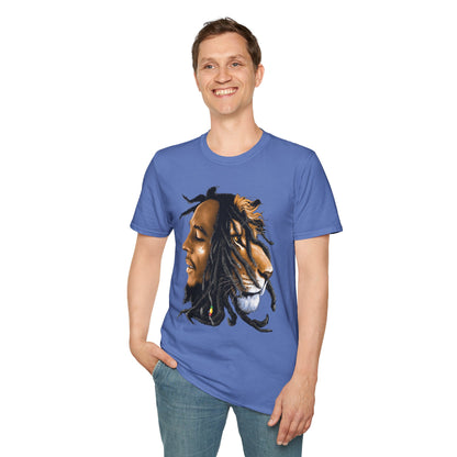 Rasta Lion Unisex Softstyle T-Shirt - Reggae Vibes Inspired Apparel