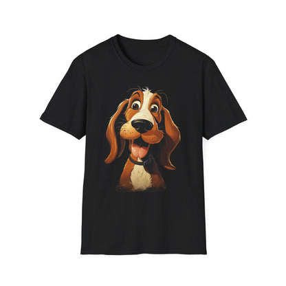 Playful Dog Graphic T-Shirt - Unisex Softstyle Tee for Dog Lovers