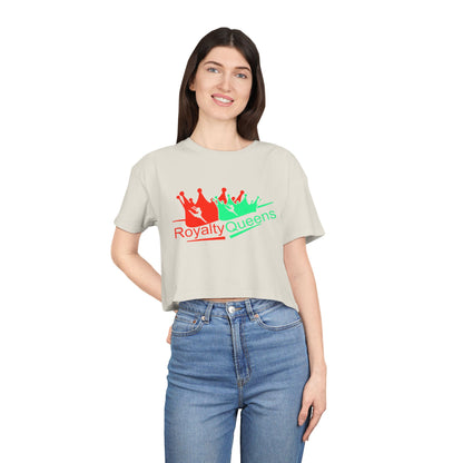 Royalty Queens Cropped Tee - Fun Style, Perfect for Celebrations, Birthdays, Casual Wear, Self-Love, Women's Fashion