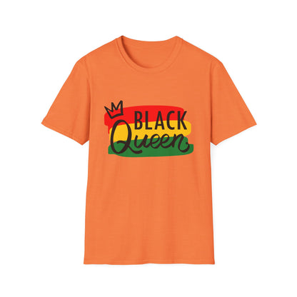 Black Queen Unisex Softstyle T-Shirt | Empowerment, Cultural Pride, Casual Wear, Gift for Her, Black History Month