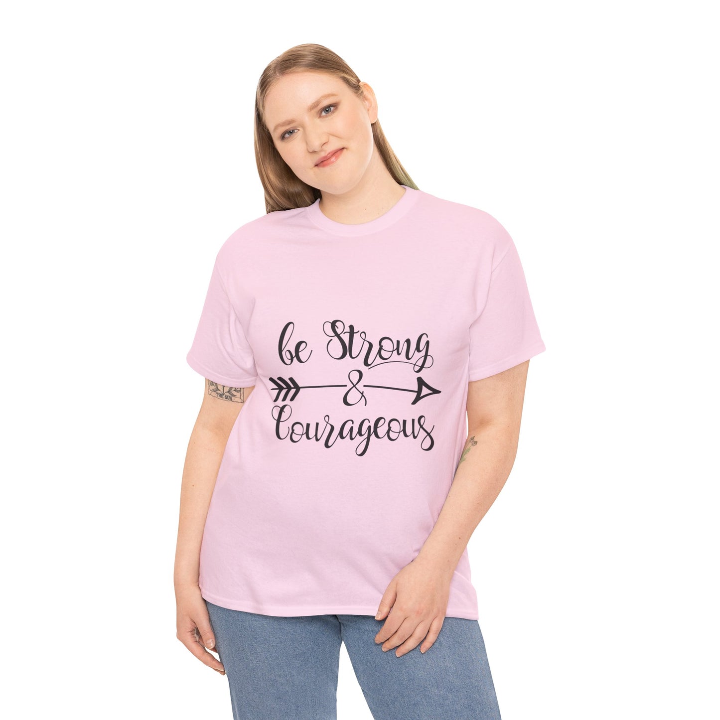 Be Strong & Courageous Unisex Heavy Cotton Tee