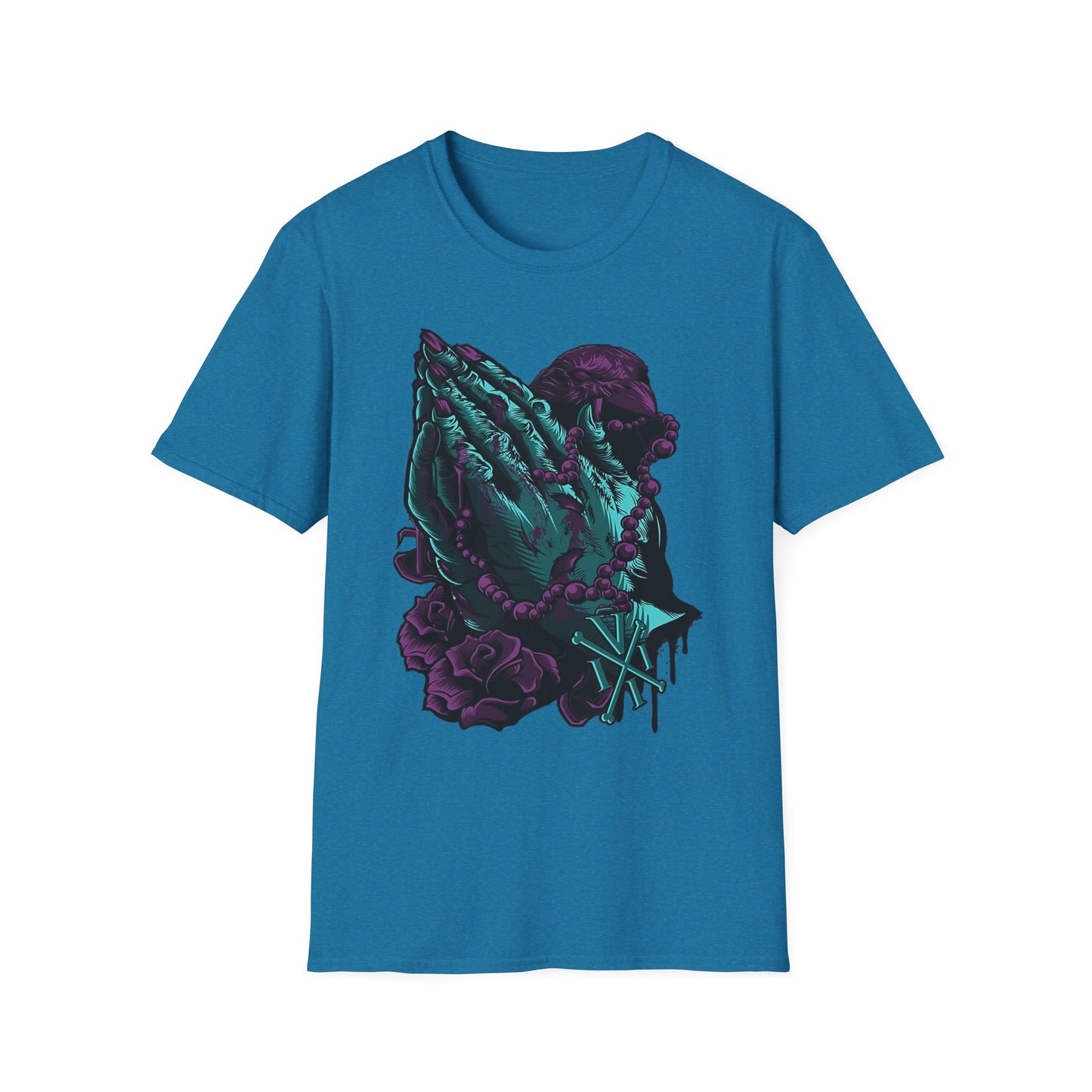 Spiritual Vibes Unisex Softstyle T-Shirt - Praying Hands Design
