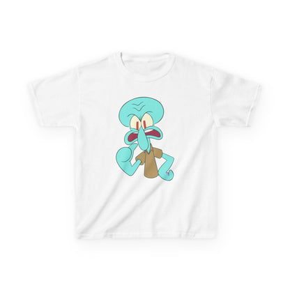Squidward Kids T-Shirt, Fun Cartoon Tee, Gift for Kids, Summer Wear, Back to School, Birthday Gift, Playful Tee