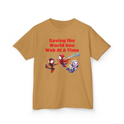 Kids Superhero Tee - Saving the World One Web At A Time