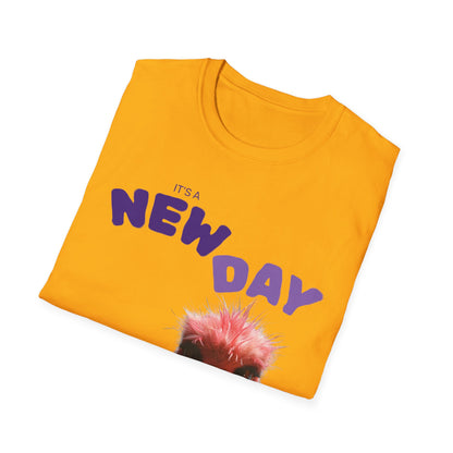 Funny New Day Unisex Softstyle T-Shirt – Perfect for Casual Vibes & Everyday Wear