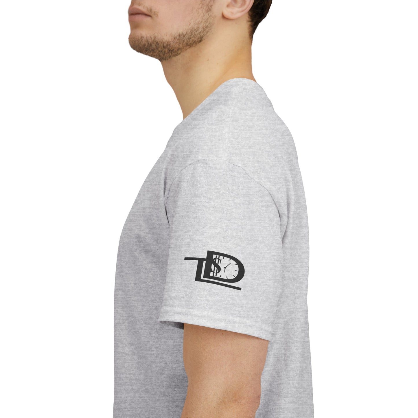 Unisex Heavy Cotton Tee - Time Designs Dollar Clock Graphic T-Shirt