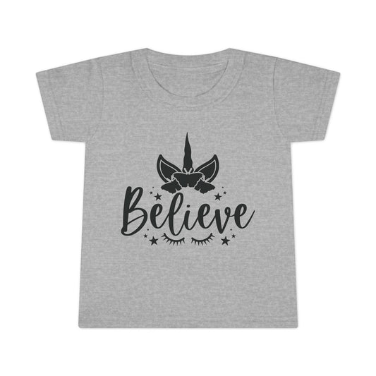 Toddler Unicorn 'Believe' T-Shirt – Cute & Inspirational Kids Apparel