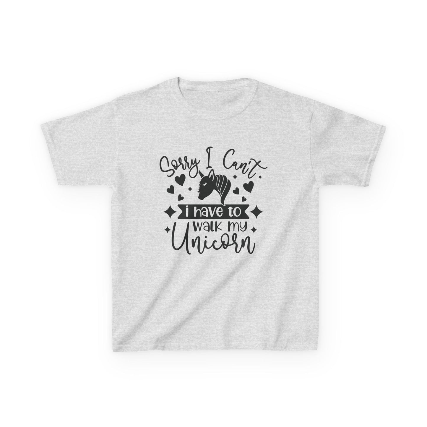 Funny Kids Unicorn Tee - "Sorry I Can't, I Have to Walk My Unicorn"