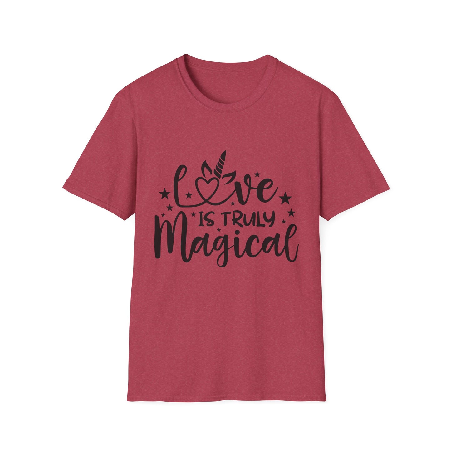 Love is Truly Magical Unisex Softstyle T-Shirt - Cute Gift for Couples and Celebrations