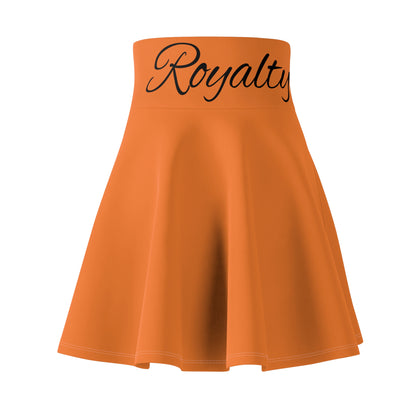 Trendy Women&#039;s Royalty Skater Skirt - Stylish Orange Design for Everyday Wear