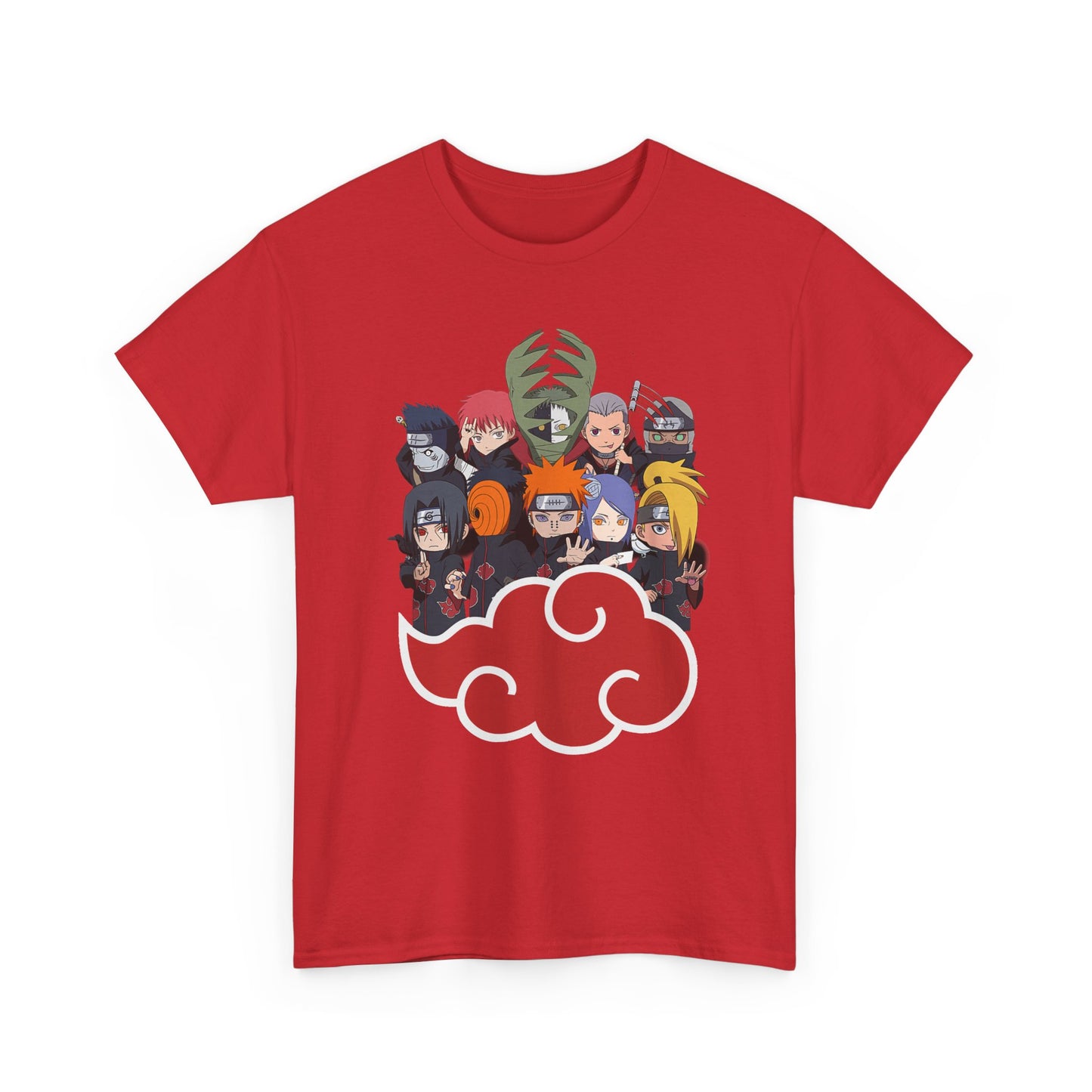 Anime-Inspired Unisex Heavy Cotton Tee - Naruto Characters Design