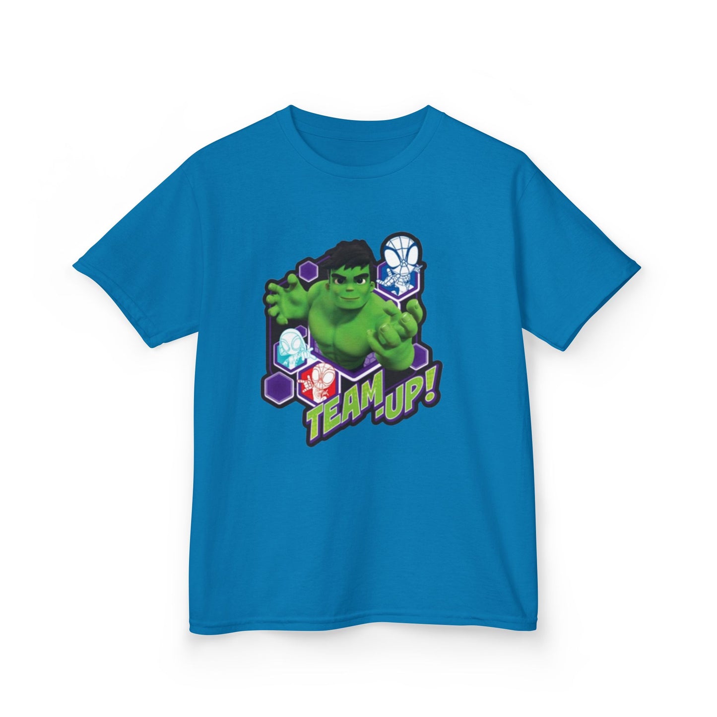 Hulk Team Up Kids Tee, Superhero Shirt, Fun Cotton Tee, Birthday Gift, Team Up T-Shirt, Kids Party Apparel