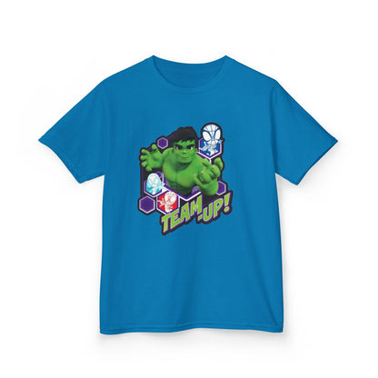 Hulk Team Up Kids Tee, Superhero Shirt, Fun Cotton Tee, Birthday Gift, Team Up T-Shirt, Kids Party Apparel