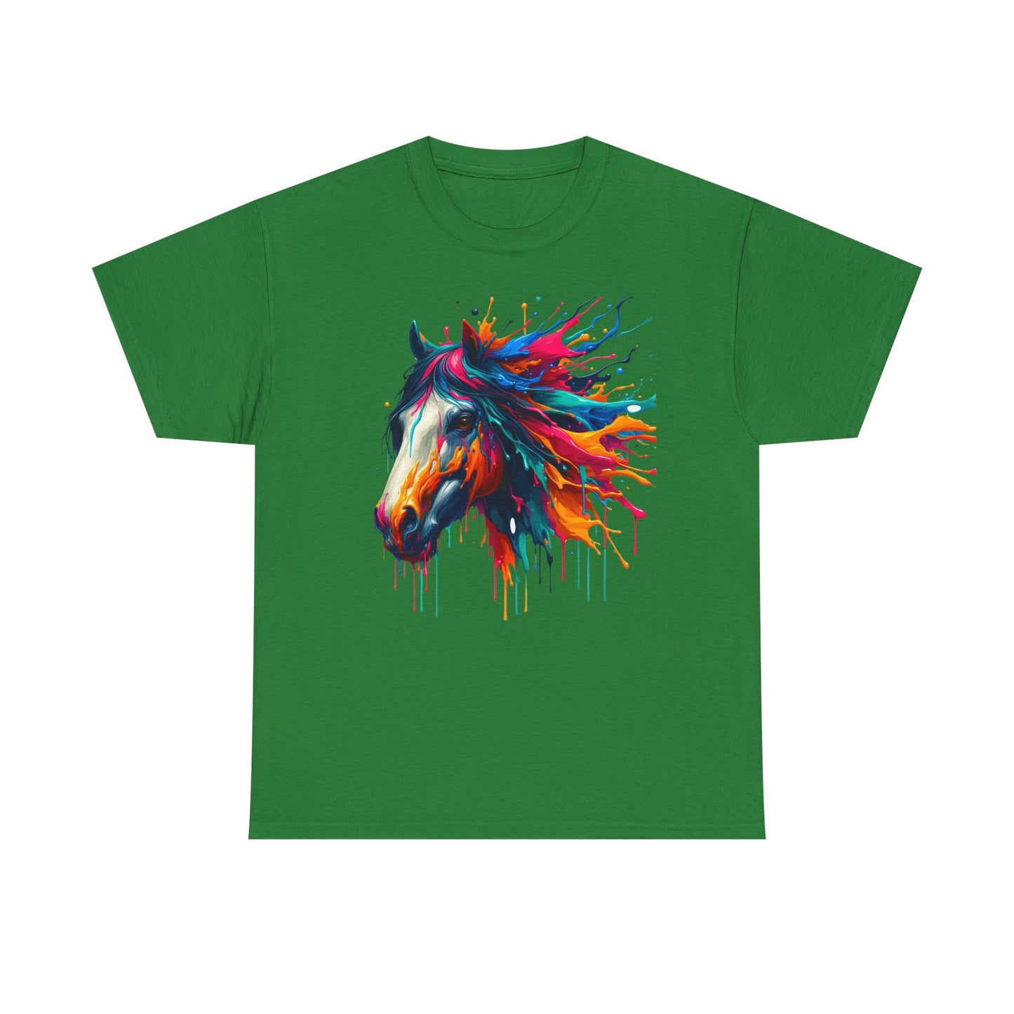 Vibrant Horse Art Unisex Heavy Cotton Tee