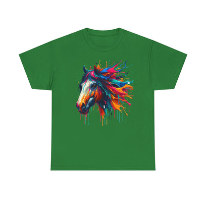 Vibrant Horse Art Unisex Heavy Cotton Tee
