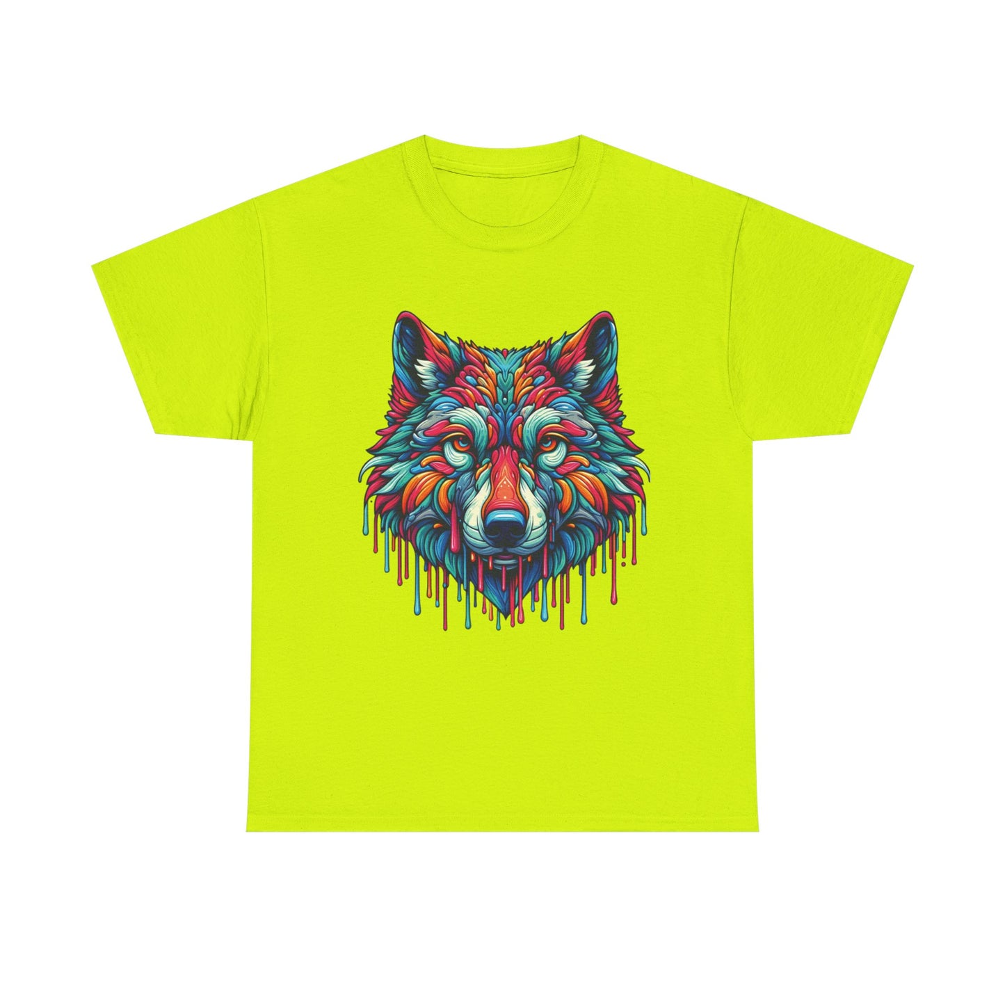 Colorful Wolf Face T-Shirt
