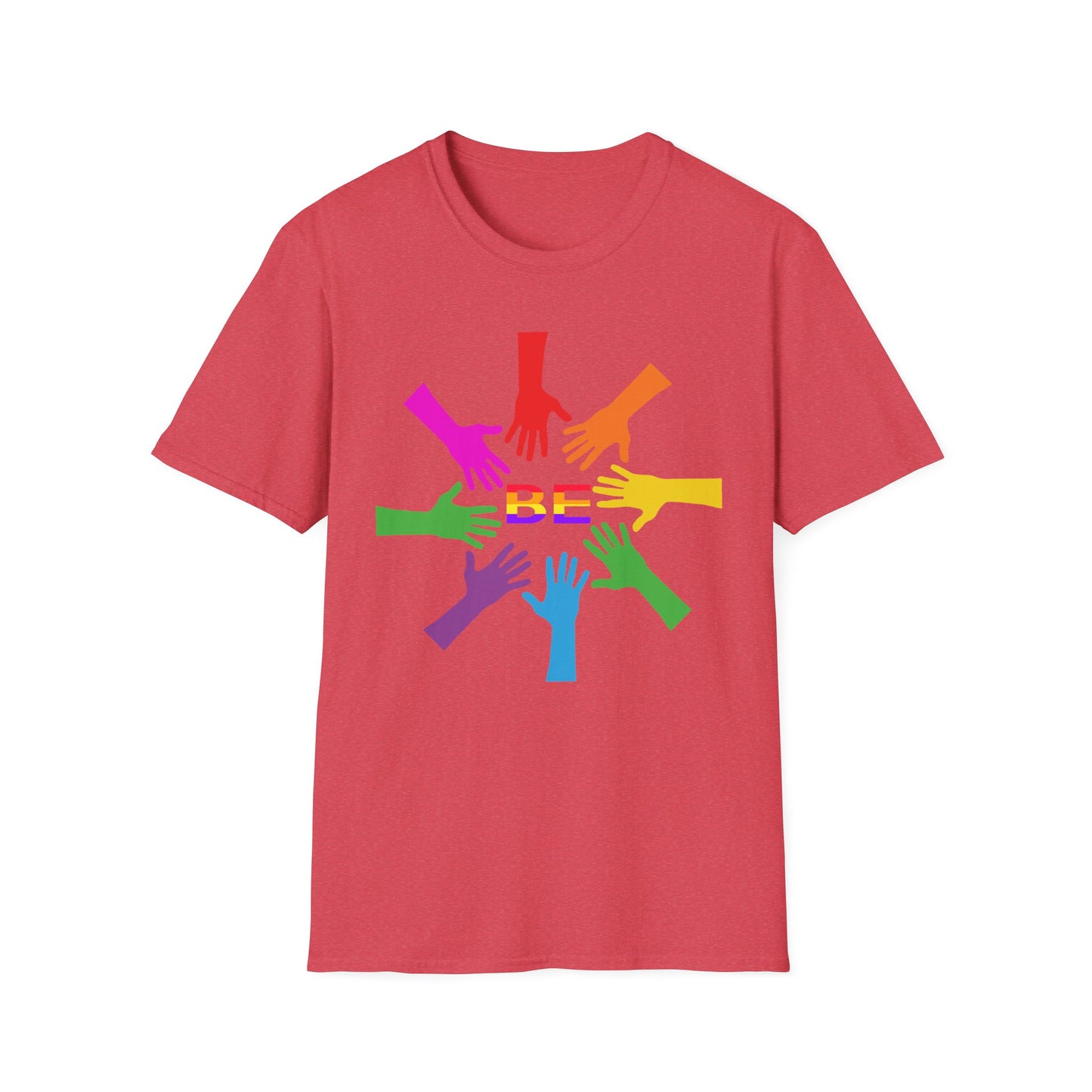 Rainbow Hands Unisex T-Shirt | Be Yourself, Inclusive Apparel, Pride Clothing, Gift for Friends, LGBTQ+ Pride
