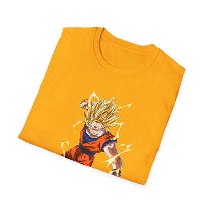 Super Saiyan Goku Unisex Softstyle T-Shirt, Anime Shirt, Dragon Ball Z Tee, Gift for Fans, Streetwear Apparel
