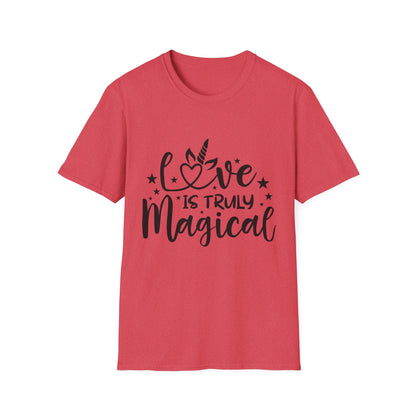 Love is Truly Magical Unisex Softstyle T-Shirt - Cute Gift for Couples and Celebrations
