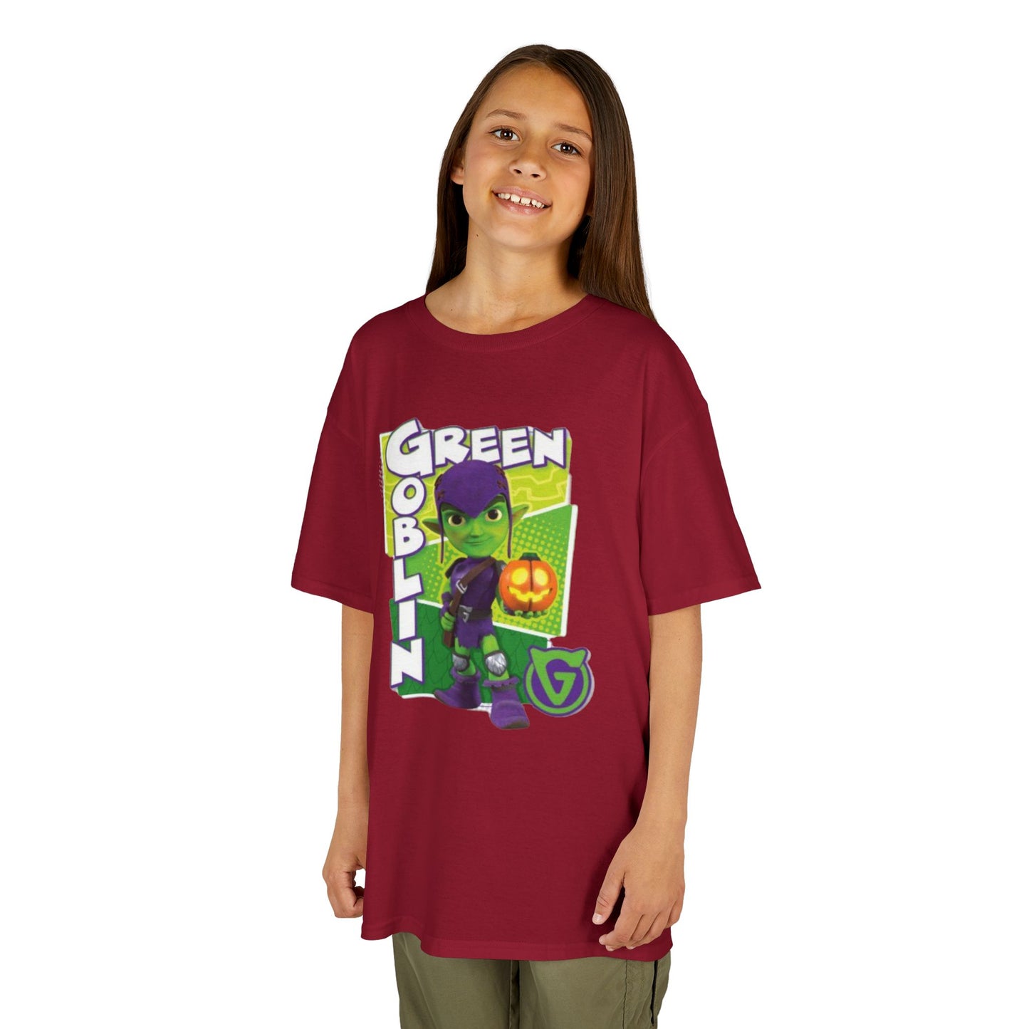 Kids Green Goblin Tee - Fun Halloween T-Shirt for Kids