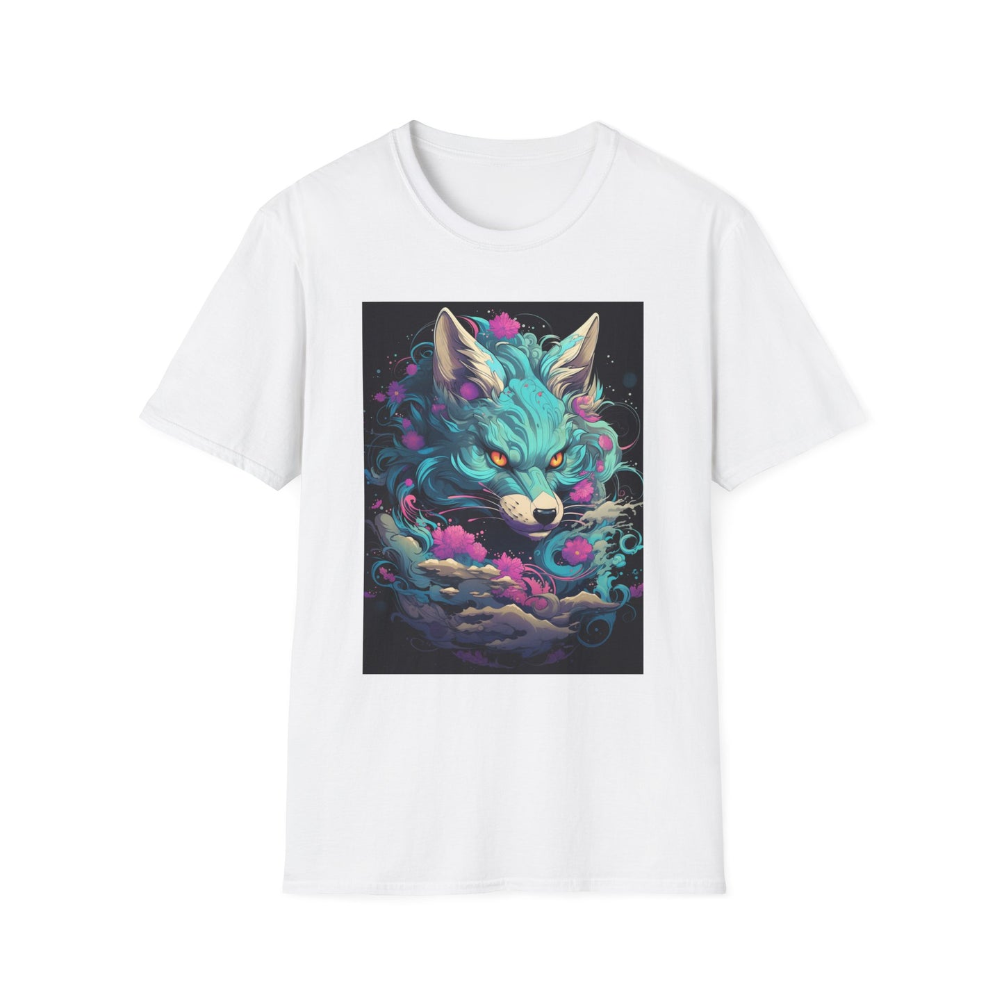 Mystical Wolf T-Shirt | Unisex Softstyle Tee, Fantasy Apparel, Gift for Nature Lovers, Unique Statement Shirt, Casual Fashion