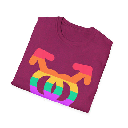 Gay Pride Unisex Softstyle T-Shirt | LGBTQ+ Pride Apparel, Festival Outfits, Gift for Allies, Rainbow Shirt