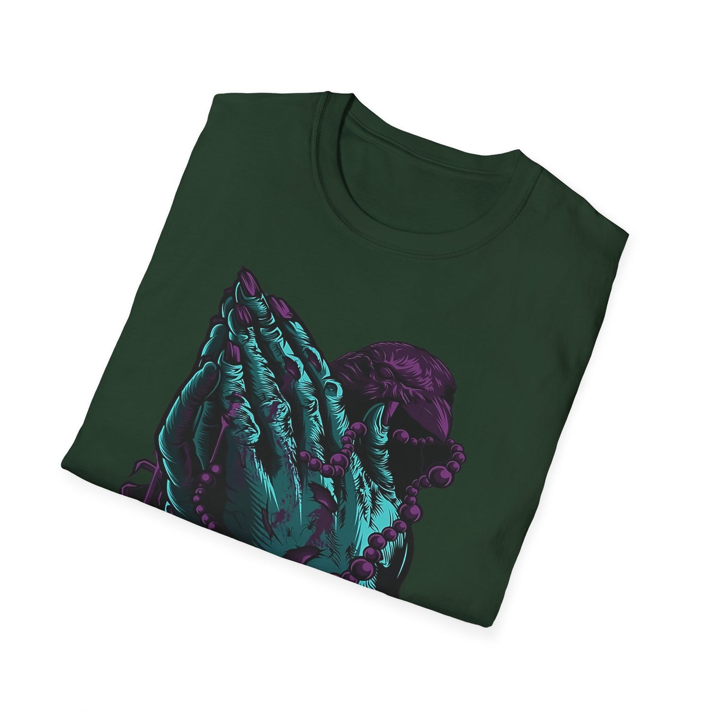 Spiritual Vibes Unisex Softstyle T-Shirt - Praying Hands Design
