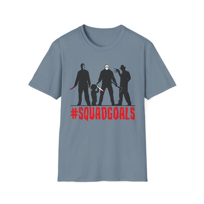 Squad Goals Unisex T-Shirt, Funny Graphic Tee, Group Friend Shirt, Movie Night Outfit, Halloween Costume Top, Gifting for Friends