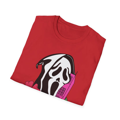 Call Me Horror T-Shirt, Unisex Graphic Tee, Halloween Costume, Spooky Gift, Movie Lover's Shirt, Floral Horror Tee