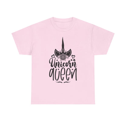 Unicorn Queen Unisex Heavy Cotton Tee - Fun and Playful Graphic T-Shirt for Unicorn Lovers
