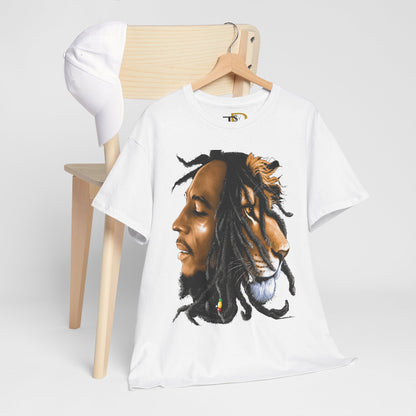 Unisex Heavy Cotton Tee - Inspiring Lion and Human Design