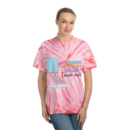 My Fashion Style Tie-Dye Tee for Moms - Bright Yellow Cyclone Design