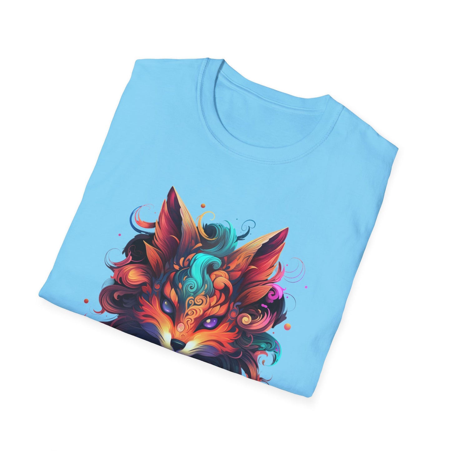 Colorful Fox Illustration Unisex T-Shirt - Vibrant Art Tee
