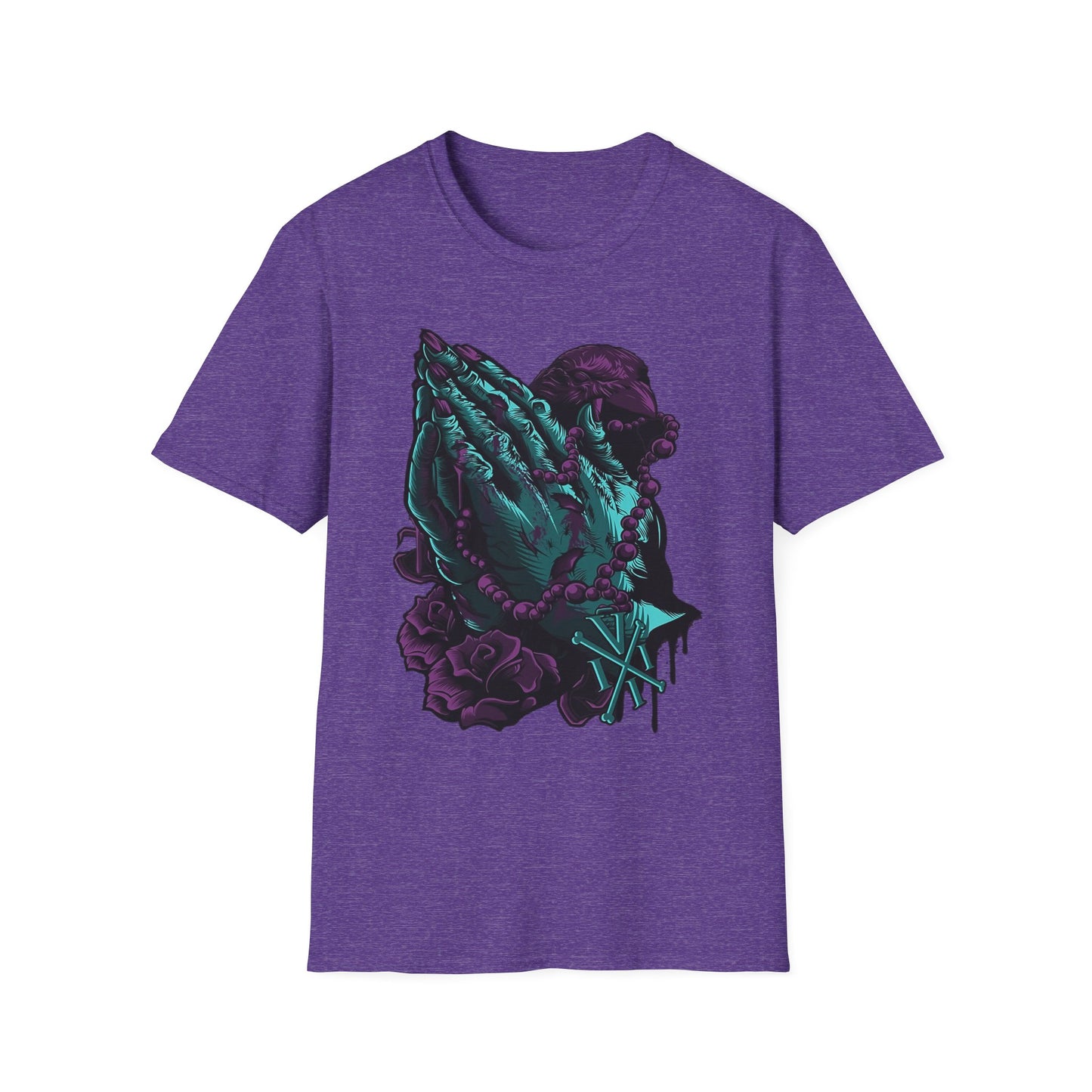 Spiritual Vibes Unisex Softstyle T-Shirt - Praying Hands Design