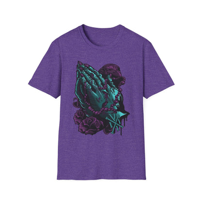 Spiritual Vibes Unisex Softstyle T-Shirt - Praying Hands Design
