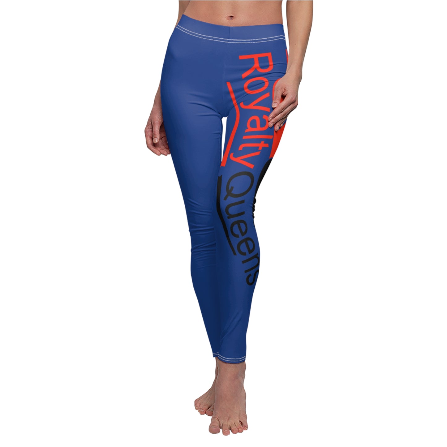 Royalty Queens Casual Leggings - Vibrant Blue Activewear for Women