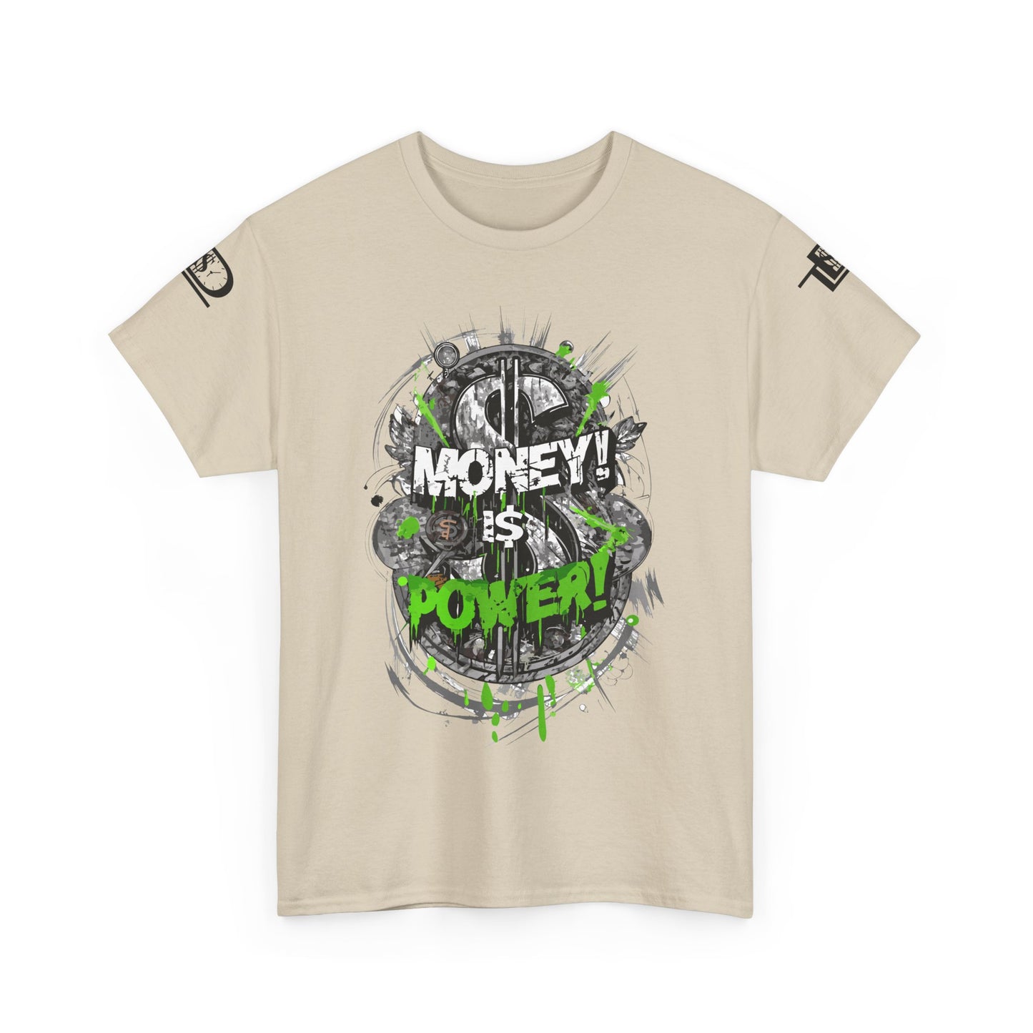 Money Power Unisex Heavy Cotton Tee | Statement Shirt, Motivational Apparel, Gift for Him, Streetwear, Casual T-Shirt