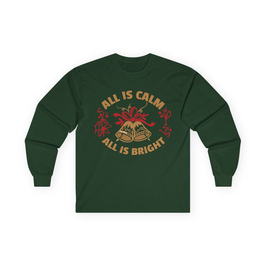 Holiday Spirit Long Sleeve Tee - Cozy Unisex Cotton Tee for Christmas, Gifts, Winter Wear, Family Gatherings, Festive Celebrations