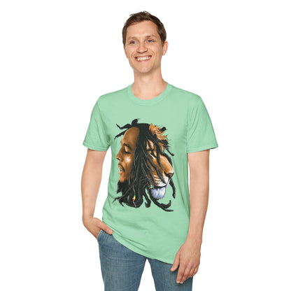 Rasta Lion Unisex Softstyle T-Shirt - Reggae Vibes Inspired Apparel